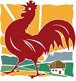 Logo Roter Hahn Urlaub auf dem Bauernhof Dorf Tirol